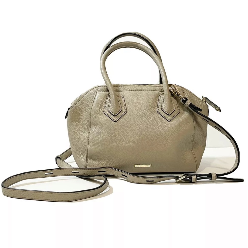 Rebecca Minkoff Mini Perry Satchel Gray Leather Shoulder Bag